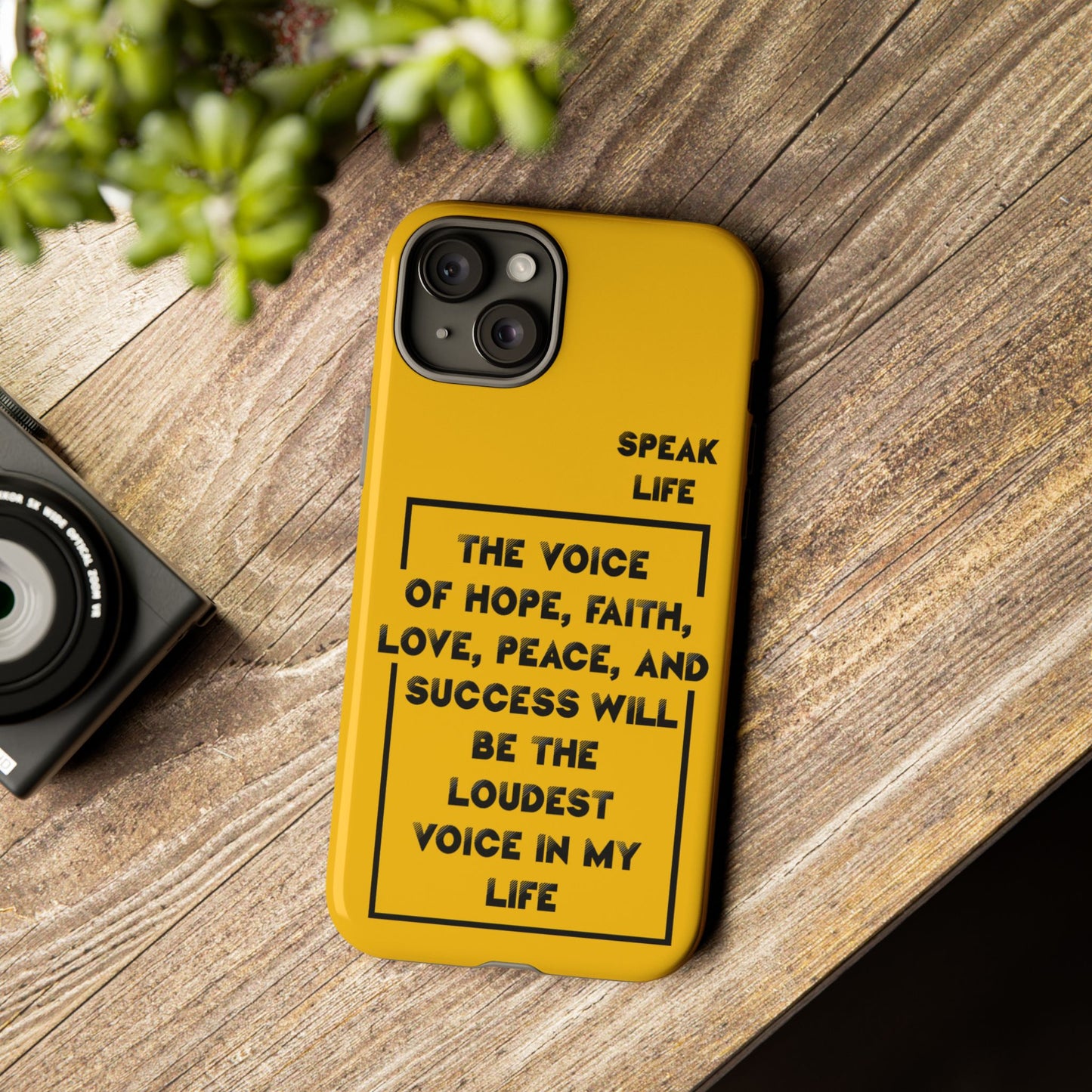 Inspiring Phone Case - "Speak Life" Quote - Hope, Faith, and Success