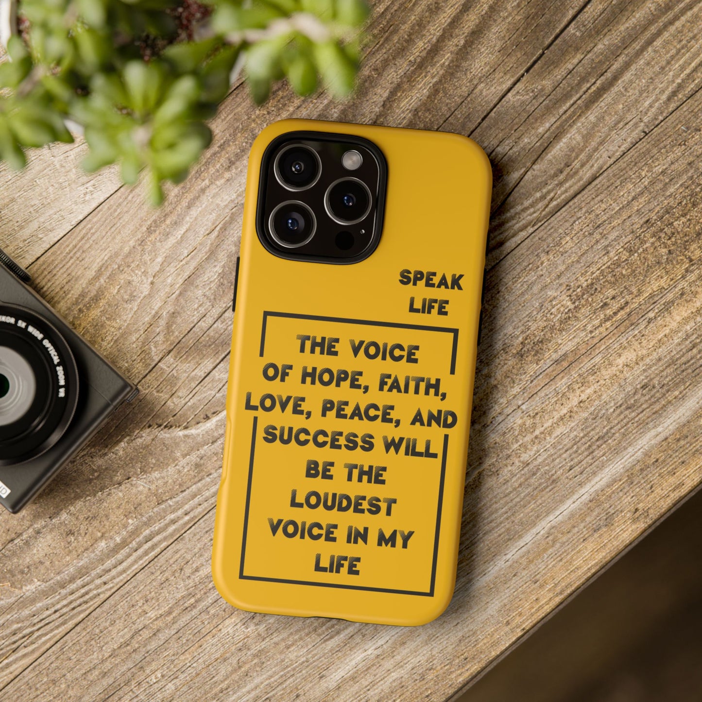 Inspiring Phone Case - "Speak Life" Quote - Hope, Faith, and Success