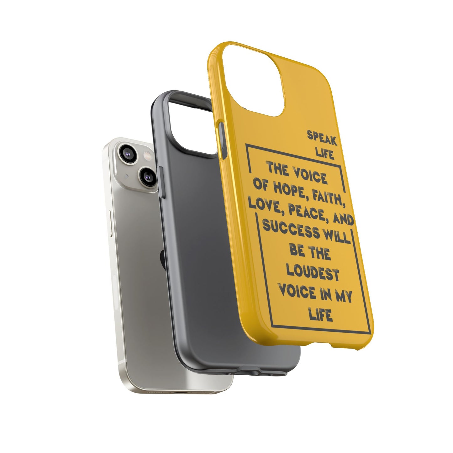 Inspiring Phone Case - "Speak Life" Quote - Hope, Faith, and Success