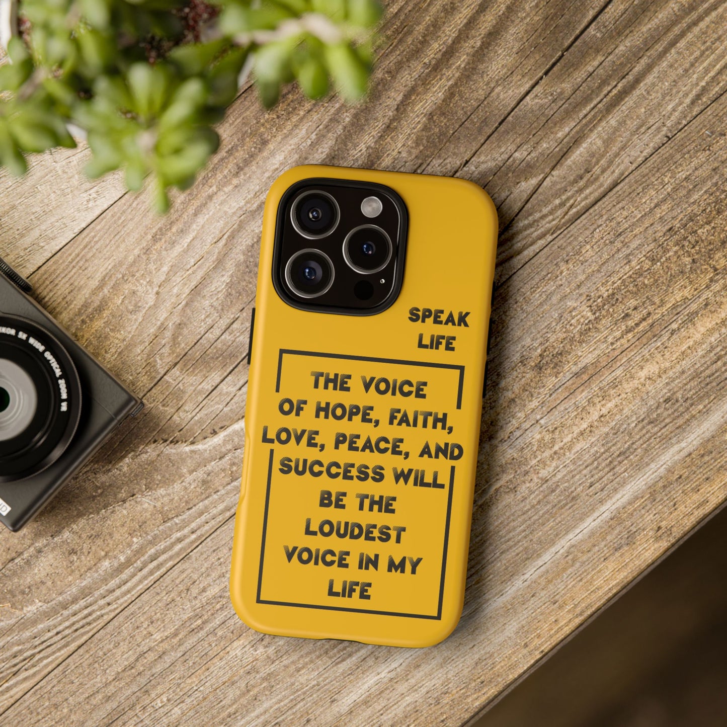 Inspiring Phone Case - "Speak Life" Quote - Hope, Faith, and Success
