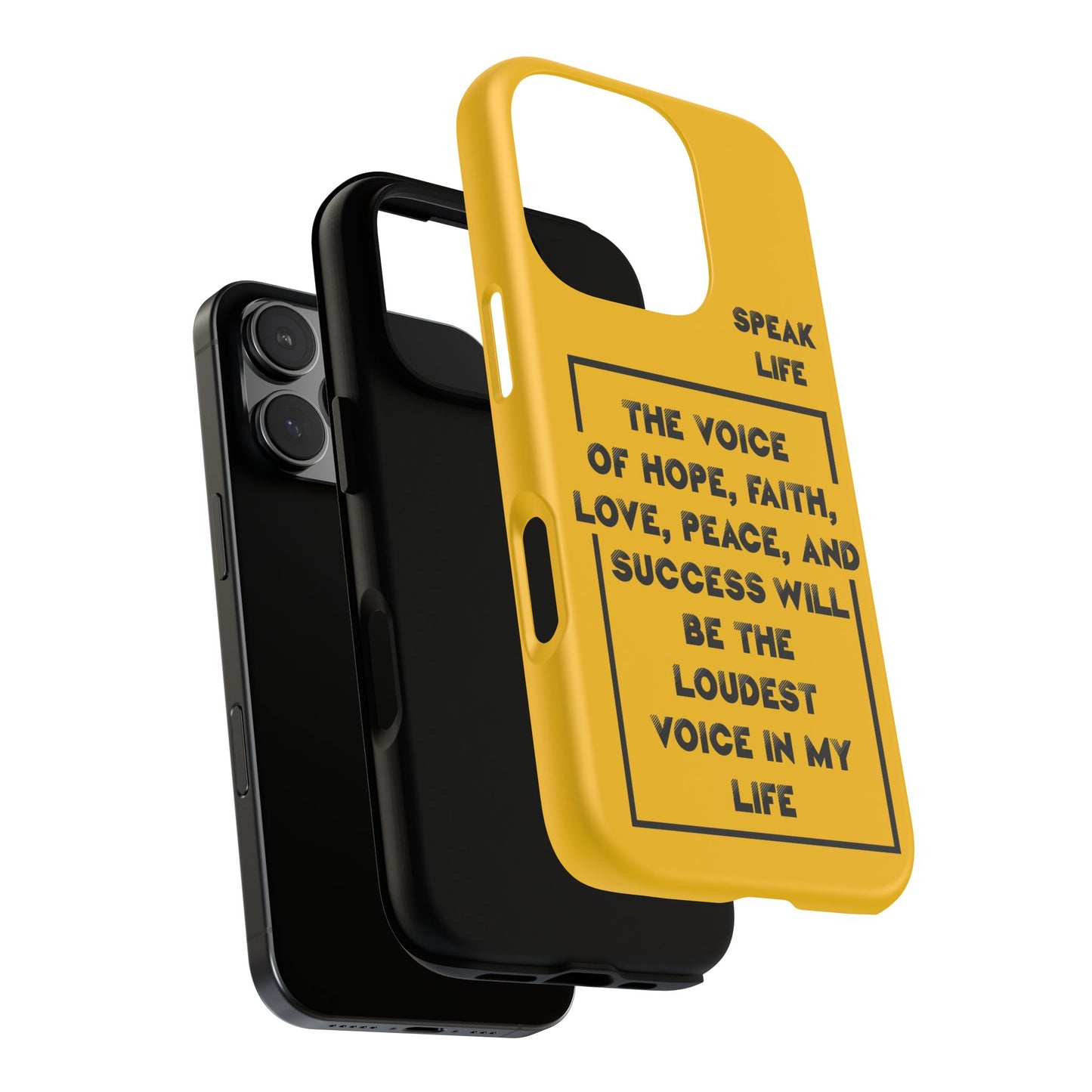 Inspiring Phone Case - "Speak Life" Quote - Hope, Faith, and Success