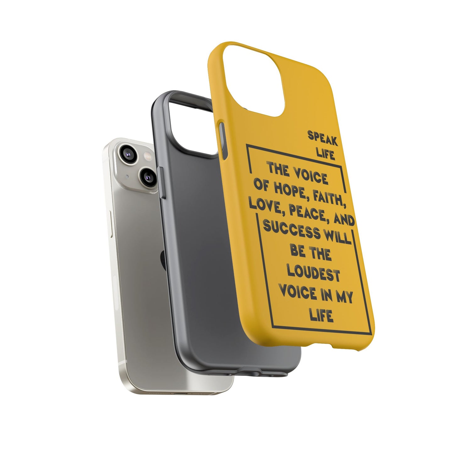 Inspiring Phone Case - "Speak Life" Quote - Hope, Faith, and Success