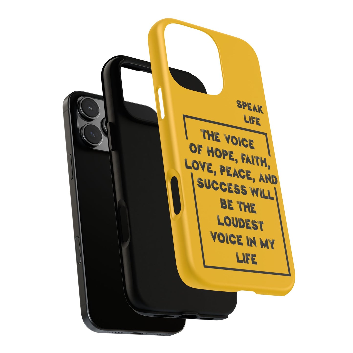 Inspiring Phone Case - "Speak Life" Quote - Hope, Faith, and Success