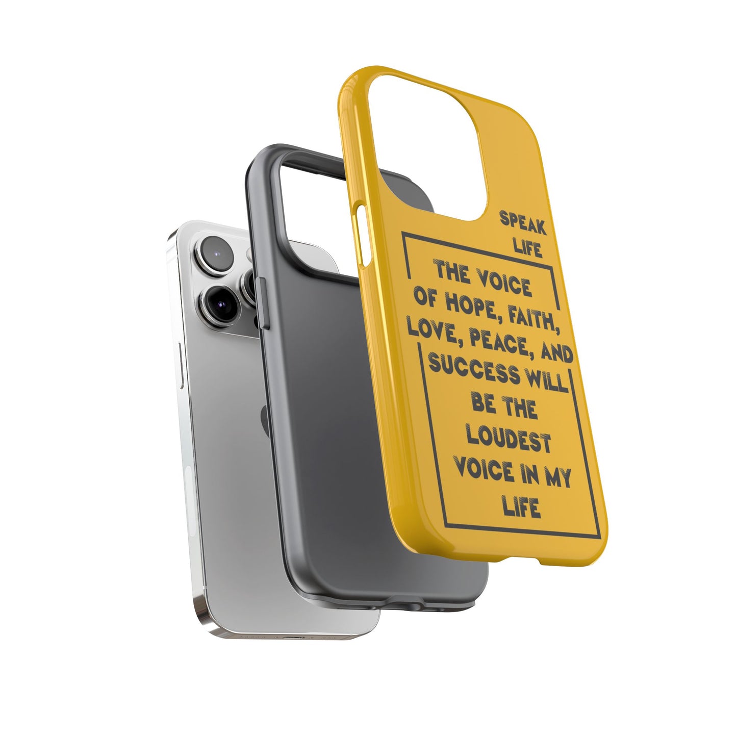 Inspiring Phone Case - "Speak Life" Quote - Hope, Faith, and Success