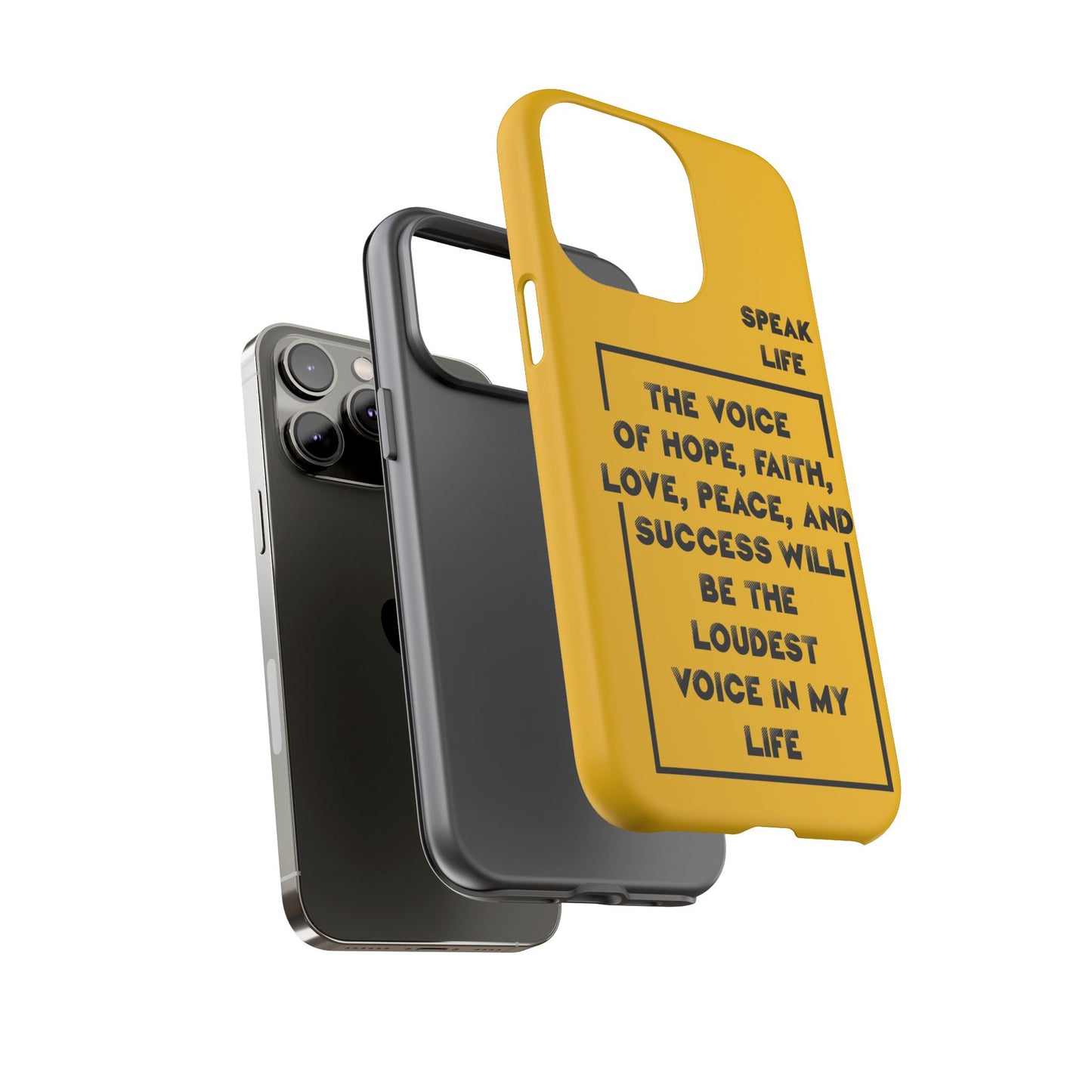 Inspiring Phone Case - "Speak Life" Quote - Hope, Faith, and Success