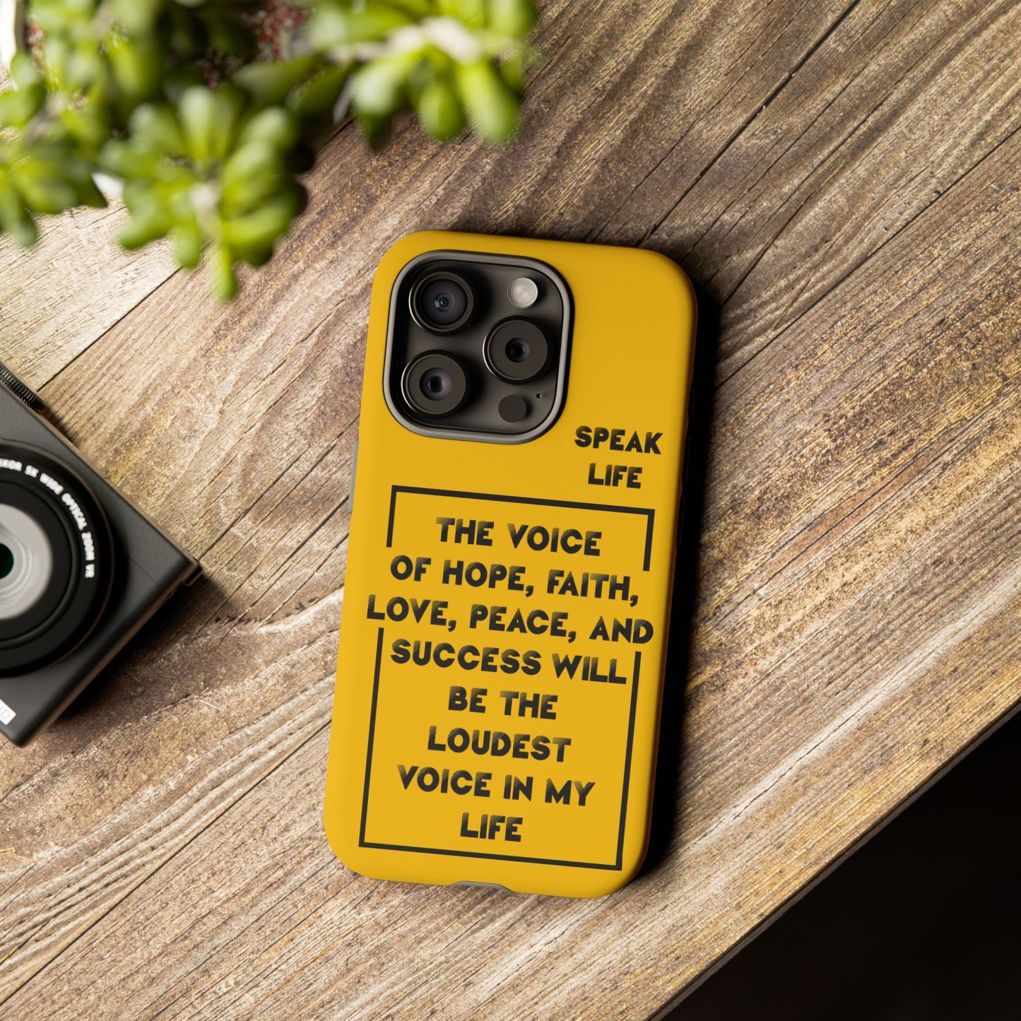 Inspiring Phone Case - "Speak Life" Quote - Hope, Faith, and Success