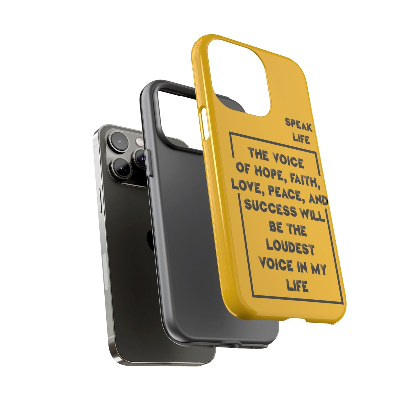 Inspiring Phone Case - "Speak Life" Quote - Hope, Faith, and Success