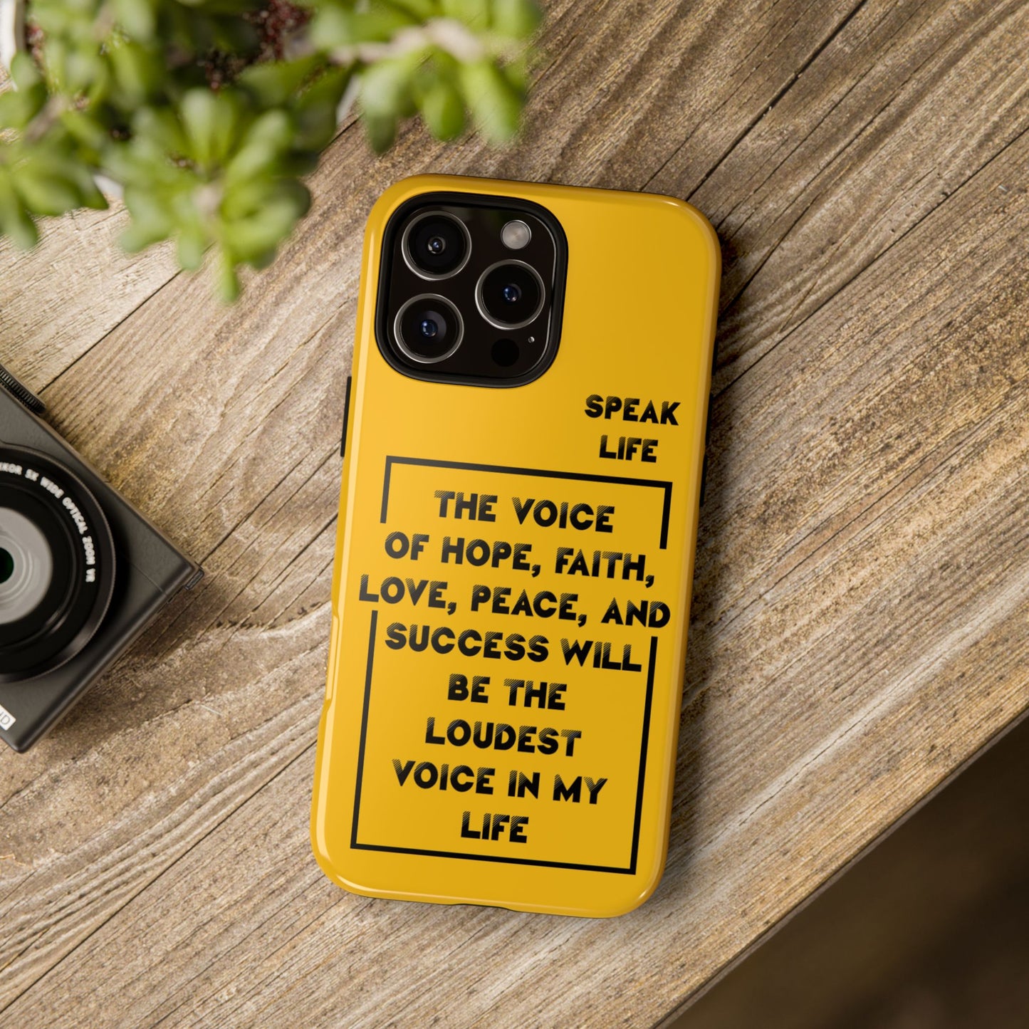 Inspiring Phone Case - "Speak Life" Quote - Hope, Faith, and Success