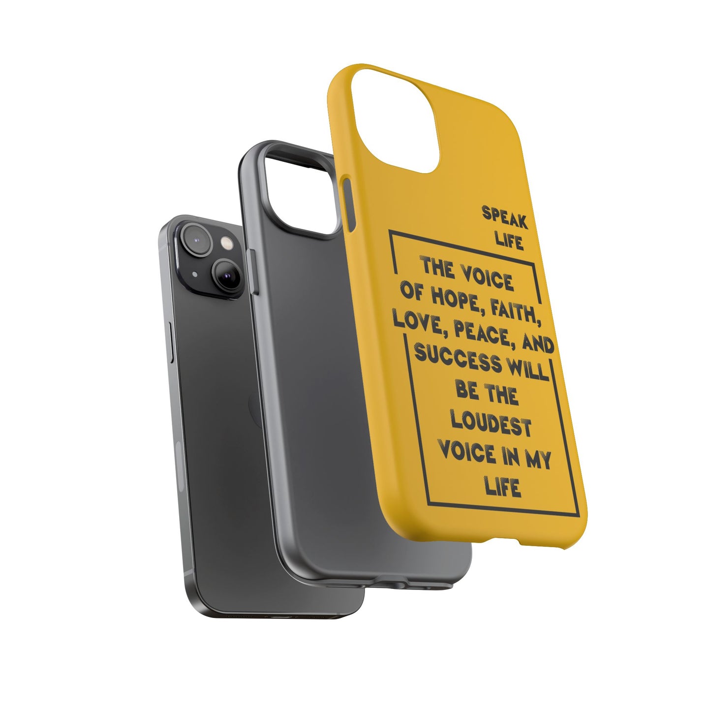 Inspiring Phone Case - "Speak Life" Quote - Hope, Faith, and Success