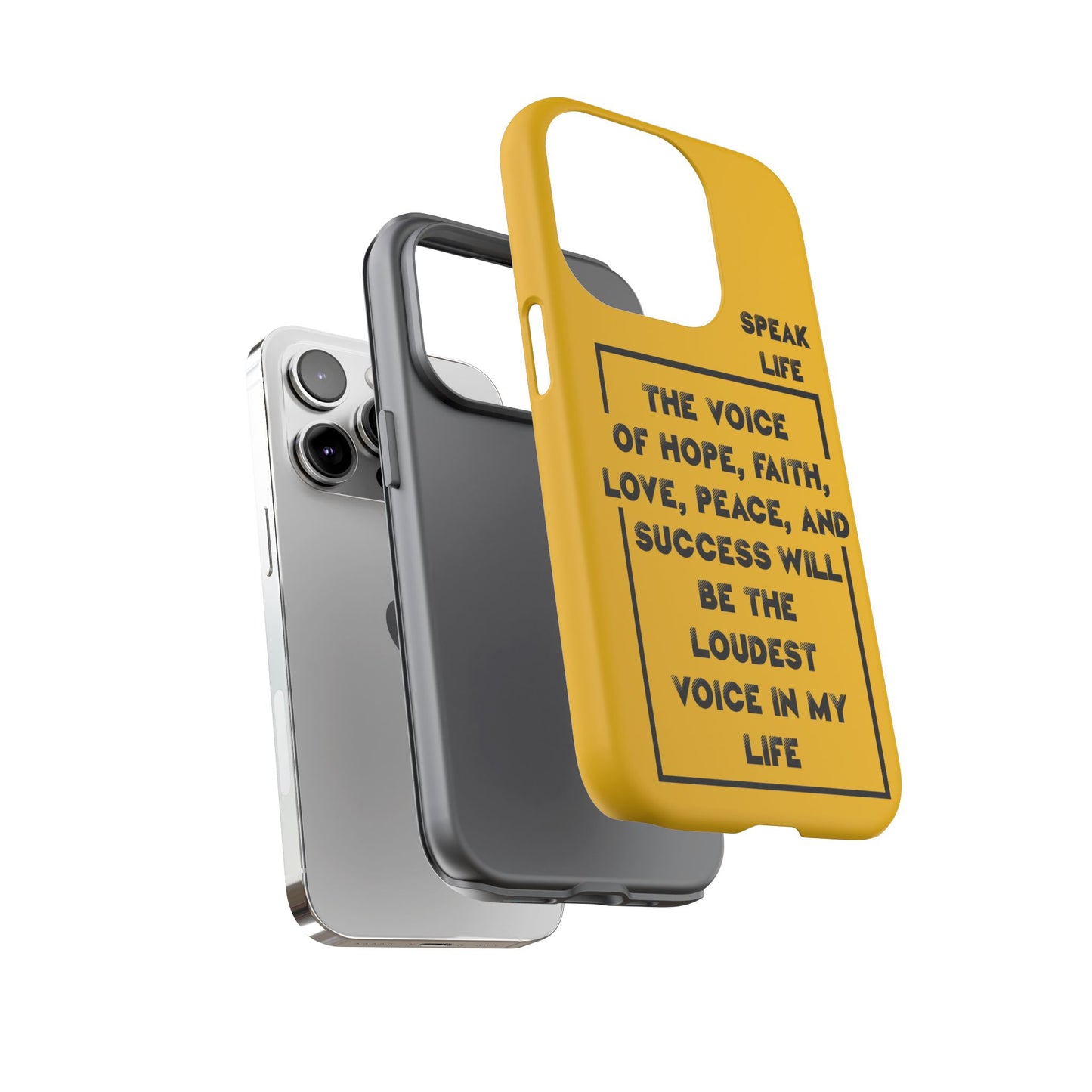 Inspiring Phone Case - "Speak Life" Quote - Hope, Faith, and Success