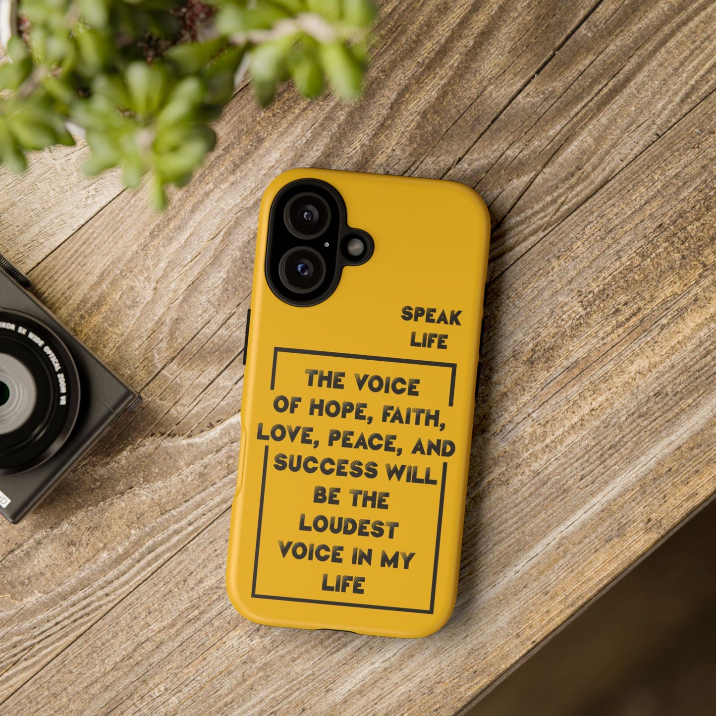 Inspiring Phone Case - "Speak Life" Quote - Hope, Faith, and Success