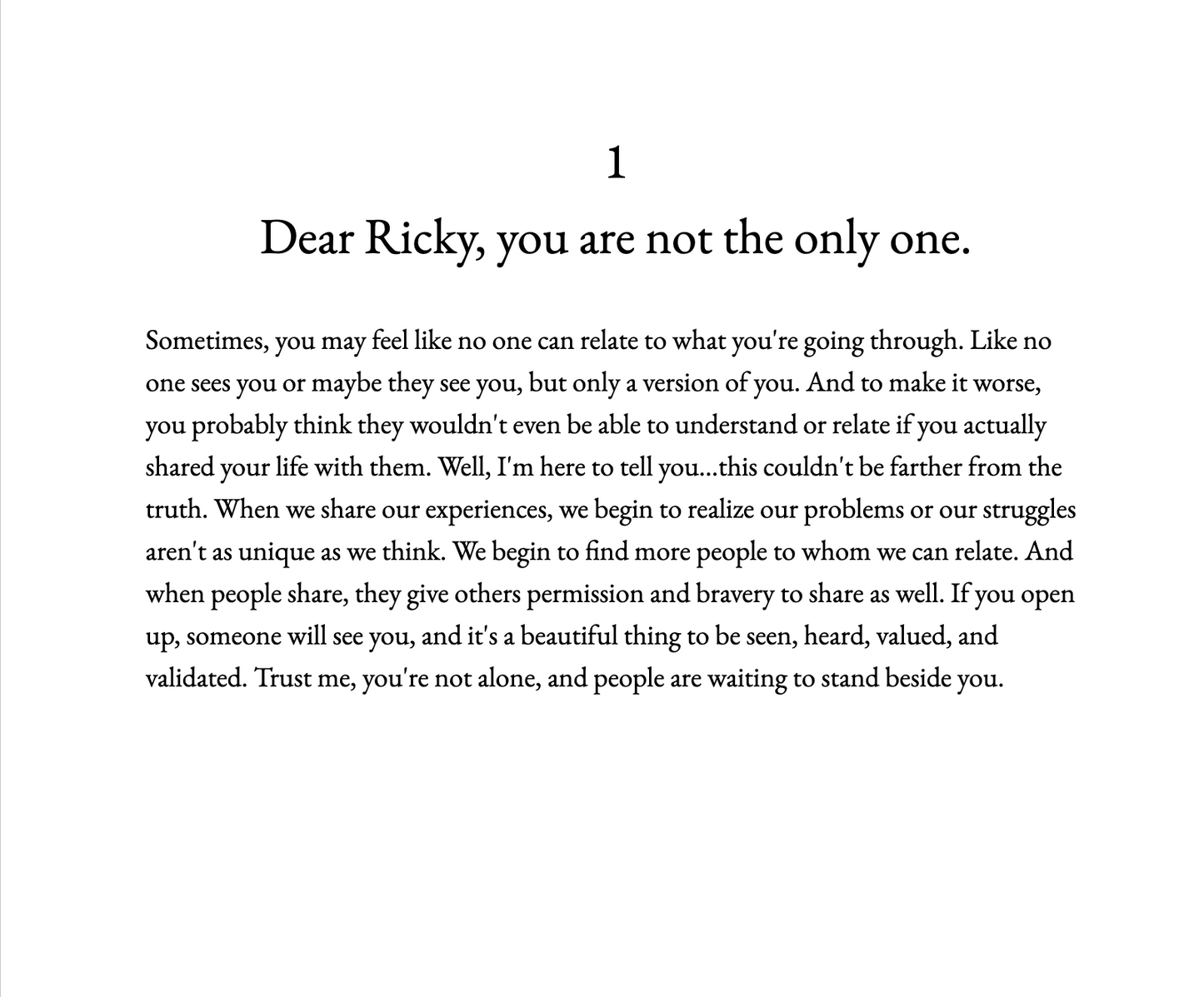 Dear Ricky