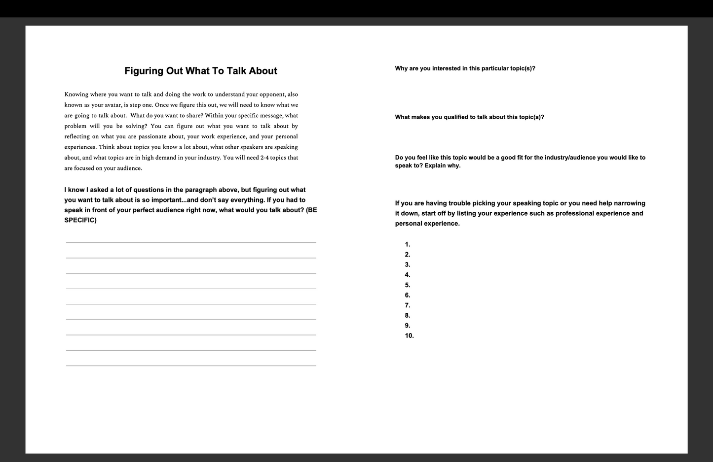 Speaking Playbook Bundle (Ebook & Workbook)